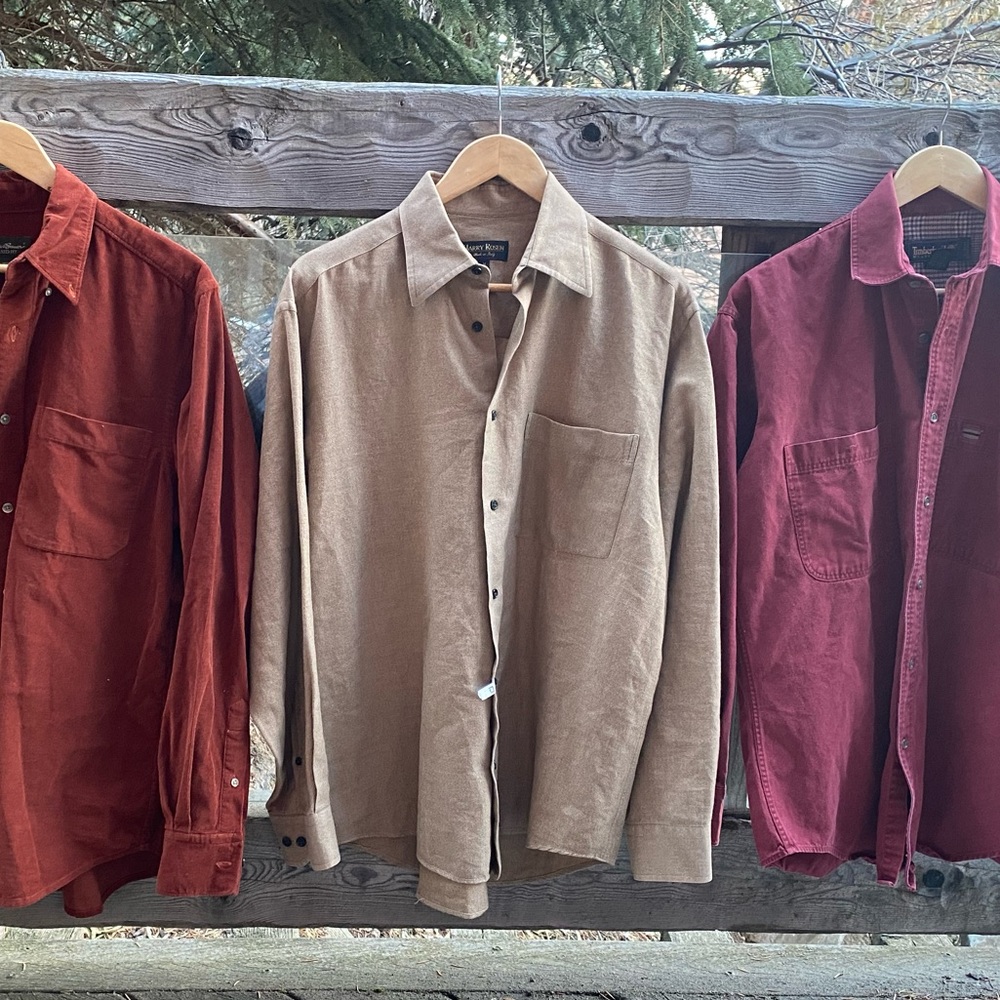 Harry Rosen tan button up - Picture 5 of 7